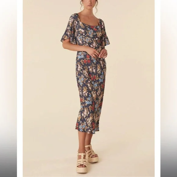 Spell Flora Midi Dress XS - Picture 1 of 14